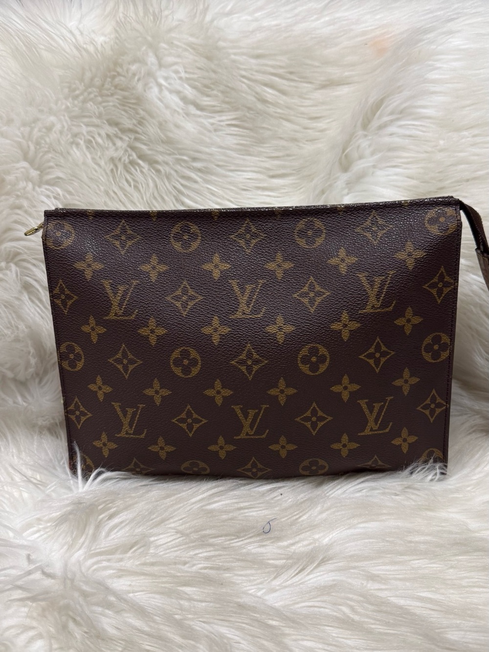 Authentic Louis Vuitton Brown Monogram Clutch Pouch